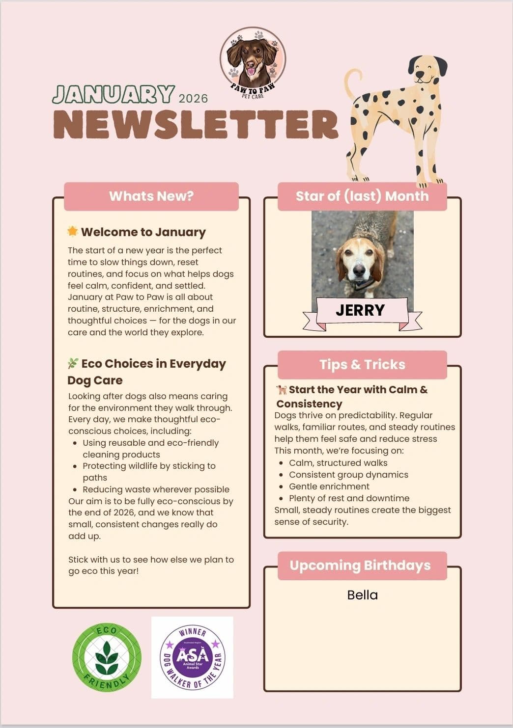 January 2026 Newsletter